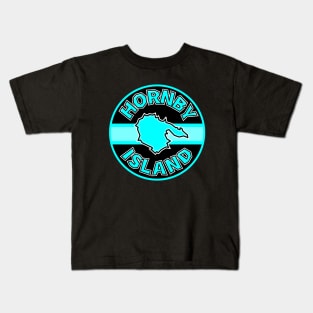 Hornby Island Classic Circle - Bright Blue Turquoise Round - Hornby Island Kids T-Shirt